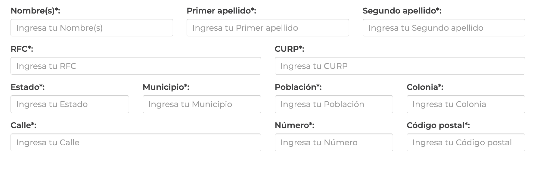 Datos de formato de pago de tu ciudad